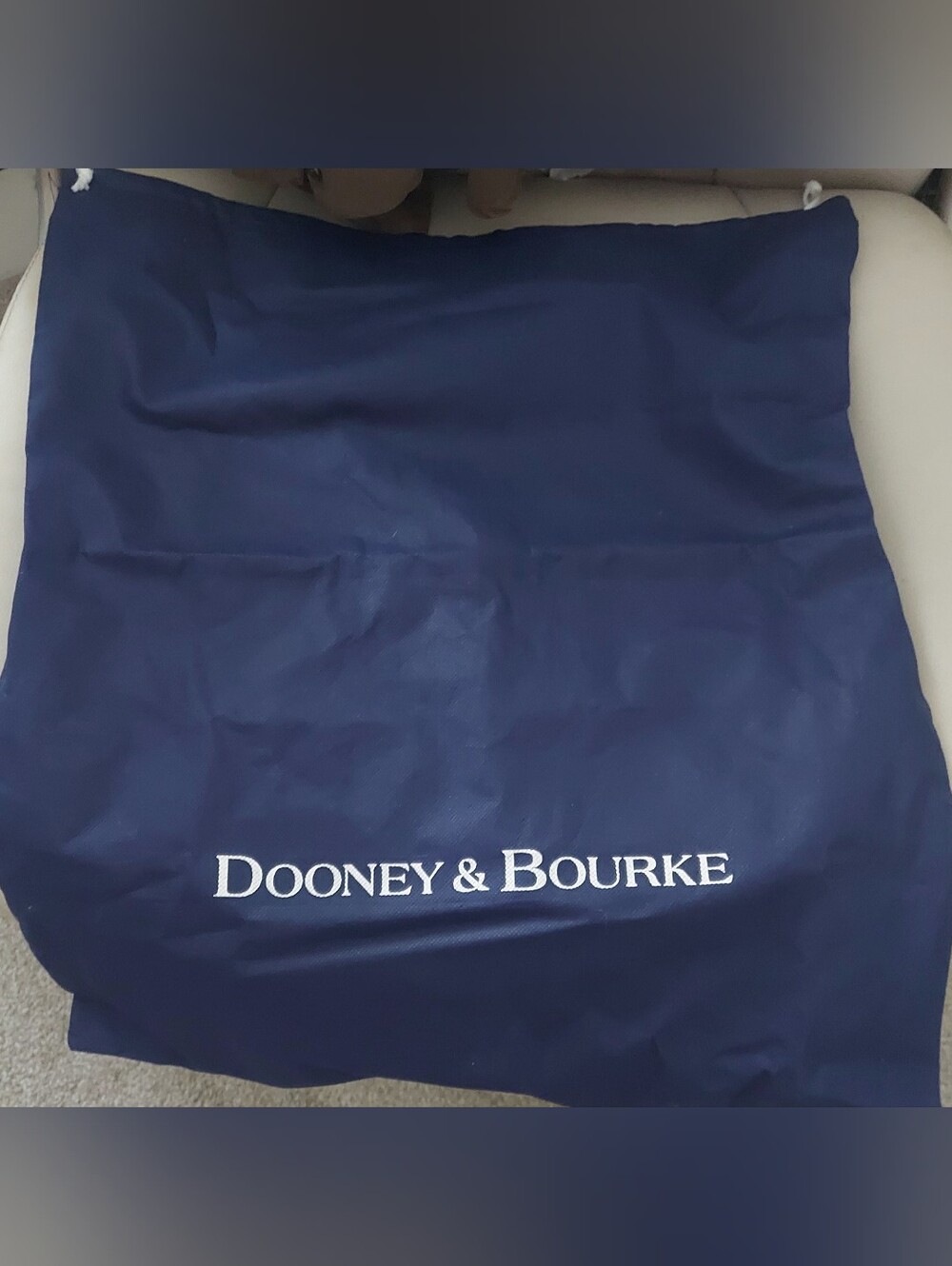 Dooney & Bourke Navy Drawstring Dust Bag 22 X 18